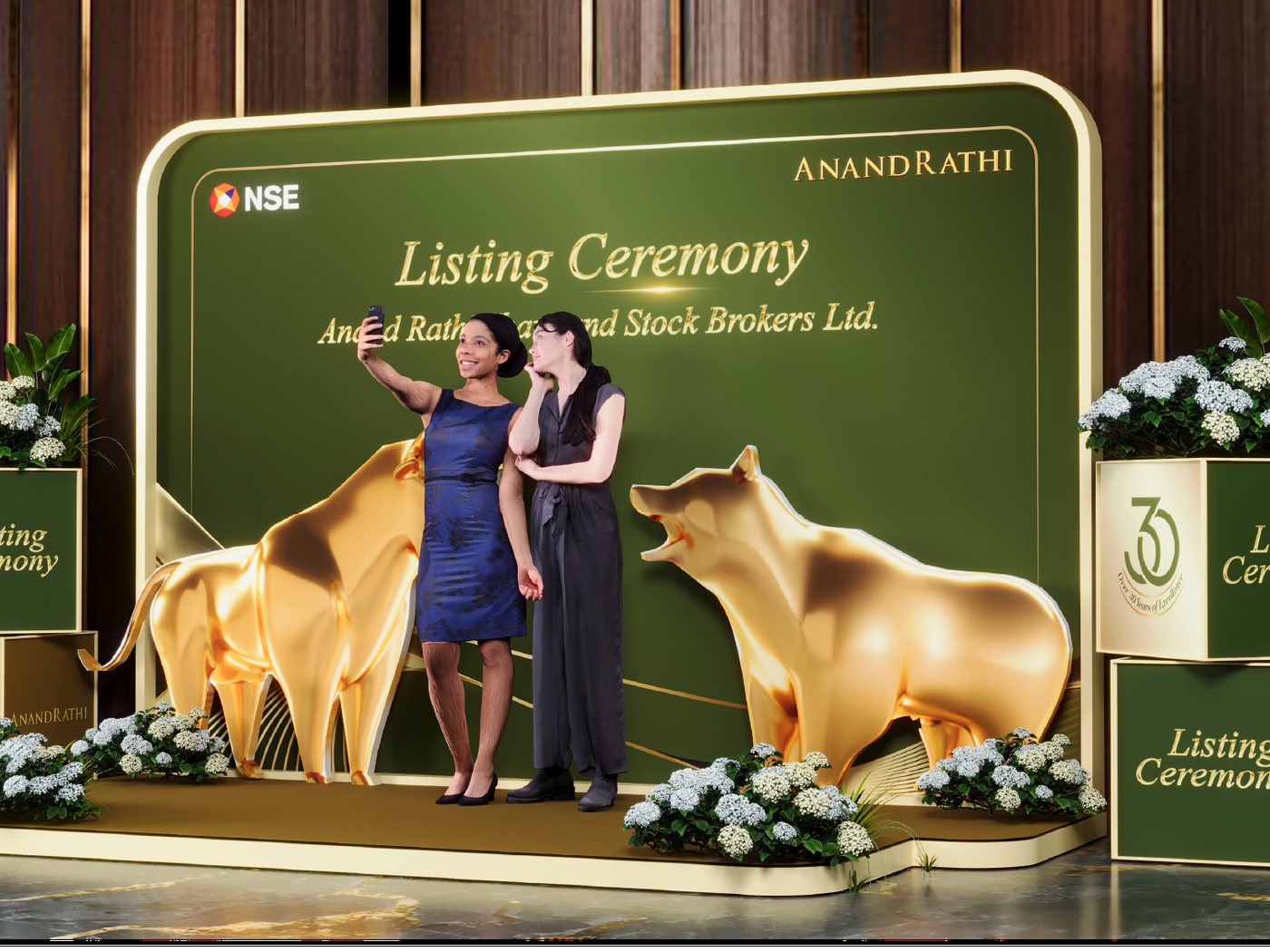 Anand Rathi IPO listing ceremony spatial design