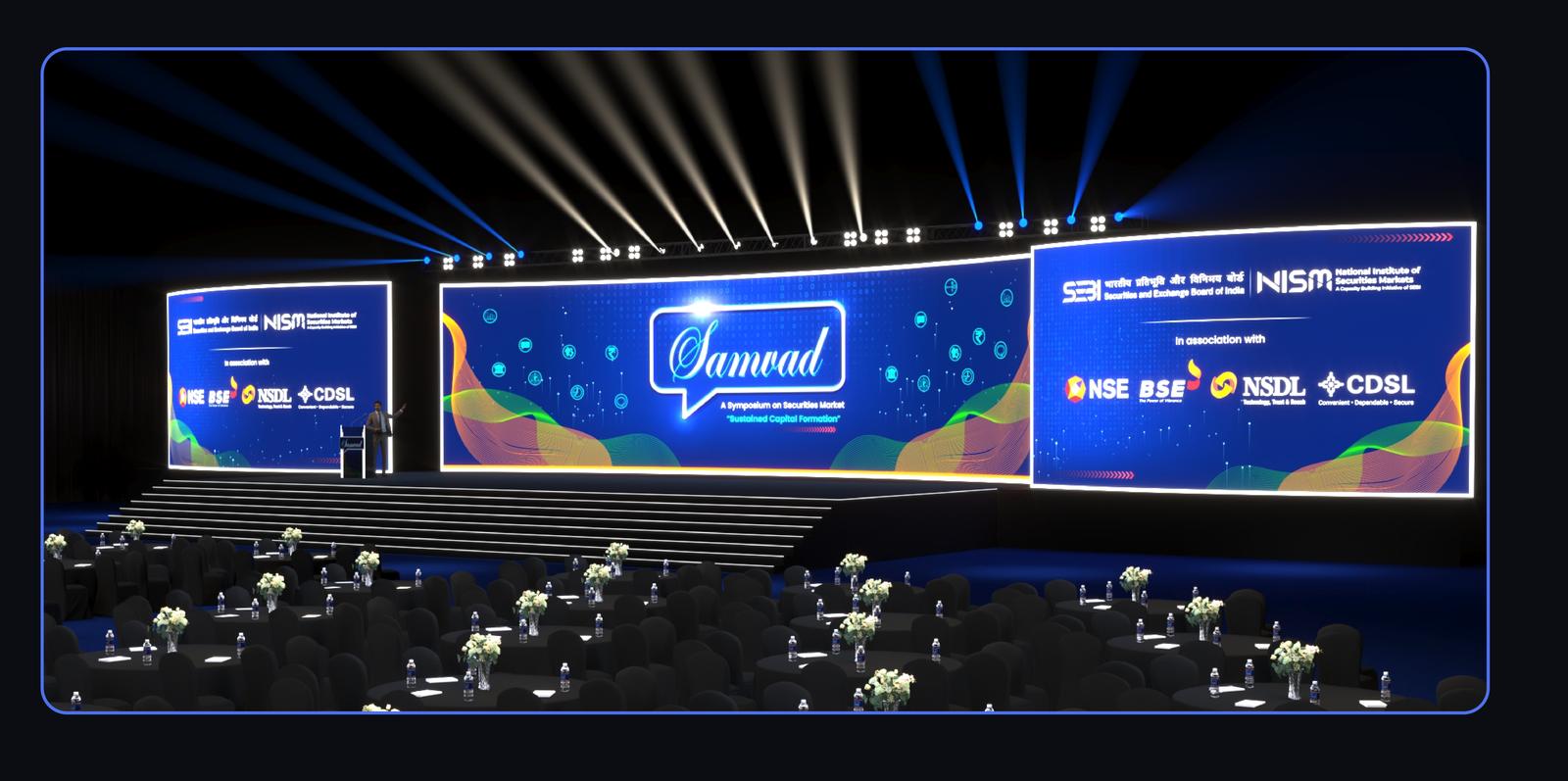 Samvad 2026 SEBI · Stage & Spatial Design